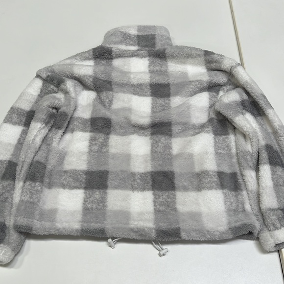 Up West New Zip Women’s Jacket Grey Check - Picture 5 of 6